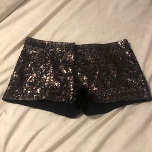 Express Sequin Shorts - Size 6 - Bronze